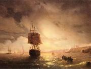 unknow artist Seascape, boats, ships and warships. 14 oil on canvas